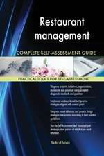 Restaurant management Complete Self-Assessment Guide