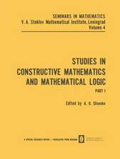 Studies in Constructive Mathematics and Mathematical Logic: Part 1