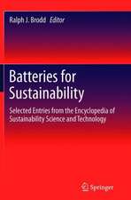 Batteries for Sustainability: Selected Entries from the Encyclopedia of Sustainability Science and Technology