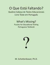 O Que Esta Faltando? Quebra-Cabeca de Testes Educacionais