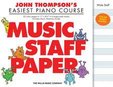 John Thompson's Easiest Piano Course - Music Staff Paper