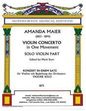 Violin Concerto in One Movement; Solo Violin Part