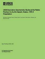 Usgs Exploration Geochemistry Studies at the Pebble Porphyry Cu-Au-Mo Deposit, Alasksa?pdf of Presentation