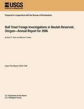 Bull Trout Forage Investigations in Beulah Reservoir, Oregon?Annual Report for 2006