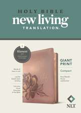 NLT Compact Giant Print Bible, Filament Enabled (Leatherlike, Rose Metallic Peony, Red Letter)