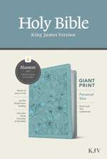 KJV Personal Size Giant Print Bible, Filament Enabled (Leatherlike, Floral Leaf Teal, Red Letter)