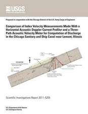 Comparison of Index Velocity Measurements Made with a Horizontal Acoustic Doppler Current Profiler and a Three-Path Acoustic Velocity Meter for Comput