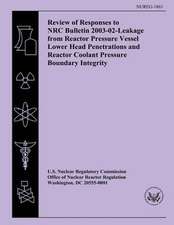 Review of Responses to NRC Bulletin 2003-02-Leakage from Reactor Pressure Vessel Lower Head Penetrations and Reactor Coolant Pressure Boundary Integri