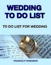 Wedding to Do List