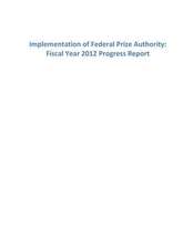 Implementation of Federal Prize Authority