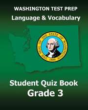 Washington Test Prep Language & Vocabulary Student Quiz Book Grade 3