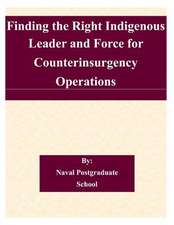 Finding the Right Indigenous Leader and Force for Counterinsurgency Operations