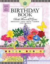 Birthday Book with Birth Flowers and Gems