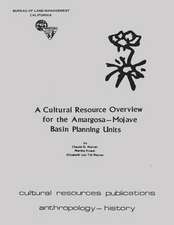 A Cultural Resource Overview for the Amargosa-Mojave Basin Planning Units