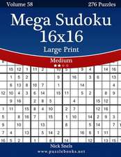 Mega Sudoku 16x16 Large Print - Medium - Volume 58 - 276 Logic Puzzles