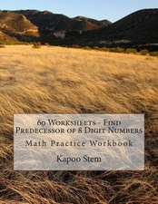 60 Worksheets - Find Predecessor of 8 Digit Numbers