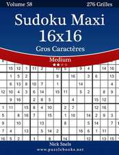 Sudoku Maxi 16x16 Gros Caracteres - Medium - Volume 58 - 276 Grilles