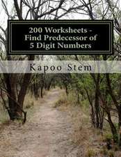 200 Worksheets - Find Predecessor of 5 Digit Numbers