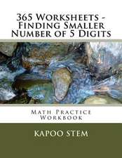 365 Worksheets - Finding Smaller Number of 5 Digits