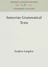 Sumerian Grammatical Texts