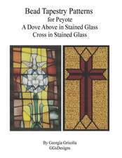 Bead Tapestry Patterns for Peyote a Dove Above in Stained Glass Cross in Staine