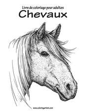 Livre de Coloriage Pour Adultes Chevaux 1