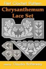 Chrysanthemum Lace Set Filet Crochet Pattern