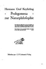 Prolegomena Zur Naturphilosophie