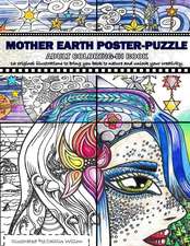 Mother Earth Poster-Puzzle Adult Coloring-In Book