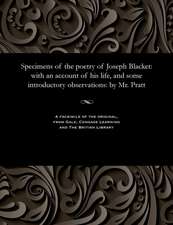 Specimens of the Poetry of Joseph Blacket