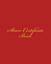 Share Certificate Book