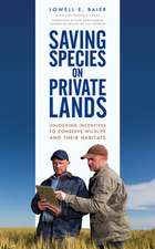 SAVING SPECIES ON PRIVATE LANDCB