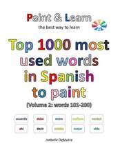 Top 1000 Most Used Words in Spanish to Paint (Volume 2