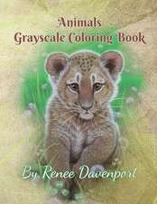 Animals Grayscale Coloring Book