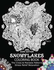 Snowflake Coloring Book Dark Edition Vol.3