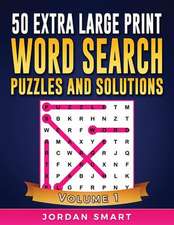 50 Extra Large Print Word Search Puzzles and Solutions