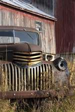 Vintage Old Truck by a Barn Journal