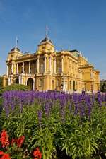 The National Theatre and Spring Flowers in Zagreb Croatia Journal