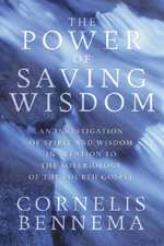 The Power of Saving Wisdom: An Investigation of Spirit and Wisdom in Relation to the Soteriology of the Fourth Gospel