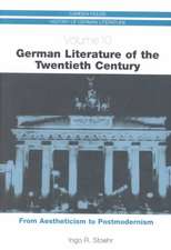 German Literature of the Twentieth Century – From Aestheticism to Postmodernism CHHGL 10