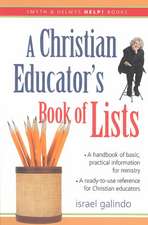 A Christian Educator's Book of Lists: Lent to Pentecost