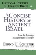 A Concise History of Ancient Israel – From the Beginnings Through the Hellenistic Era