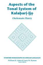 Aspects of the Tonal System of Kalabari-ljo