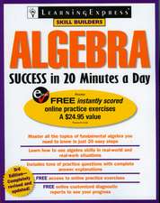 Algebra Success in 20 Minutes a Day