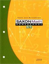 Saxon Math Homeschool 6/5: Tests and Worksheets