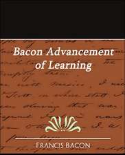 Bacon Advancement of Learning