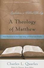 A Theology of Matthew: Jesus Revealed as Deliverer, King, and Incarnate Creator