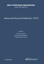 Advanced Structural Materials – 2012: Volume 1485