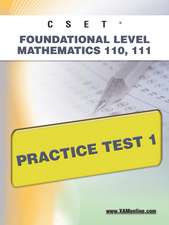 Cset Foundational Level Mathematics 110, 111 Practice Test 1