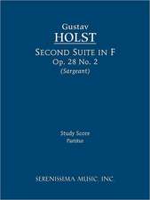 Second Suite in F, Op. 28 No. 2 - Study Score: Vocal Score